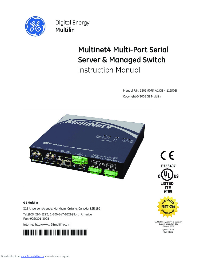 First Page Image of MN4-HI-XX-A1-X MN4 1601-9075-A1 User Manual.pdf